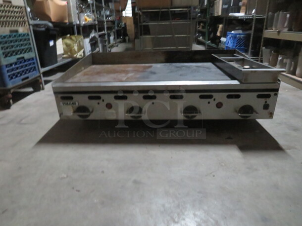 One Vulcan Natural Gas Griddle With Thermostatic Controls. Model# MSA48-101. 48X32X16. $9260.00 - Image 2 of 3
