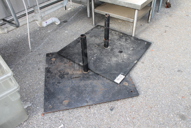 2 Black Patio Umbrella Bases. 2 Times Your Bid! - Image 2 of 2
