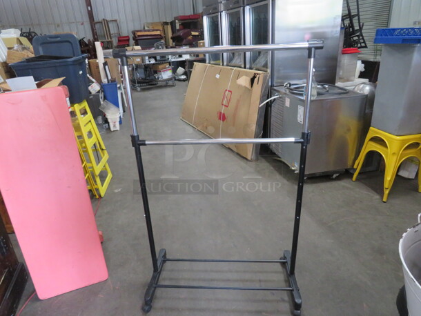 One Adjustable Garment Rack On Casters. - Image 1 of 1