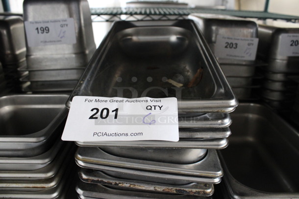 6 Stainless Steel 1/3 Size Drop In Bins. 1/3x2. 6 Times Your Bid!