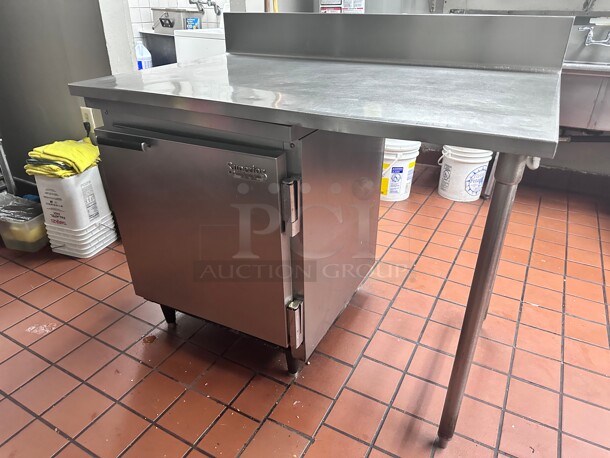 Commercial Stainless Steel Prep Table With Under counter Refrigerator NSF  - Image 4 of 7