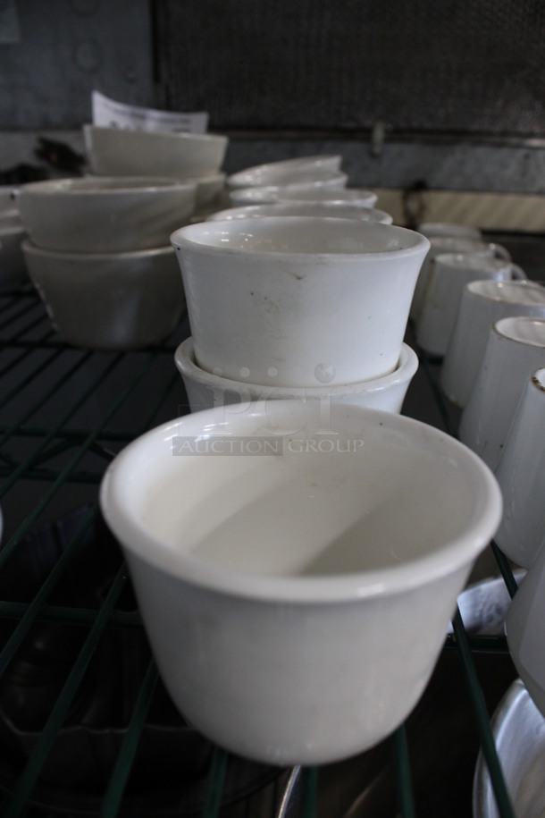 12 White Ceramic Bowls. 3x3x2.5. 12 Times Your Bid!