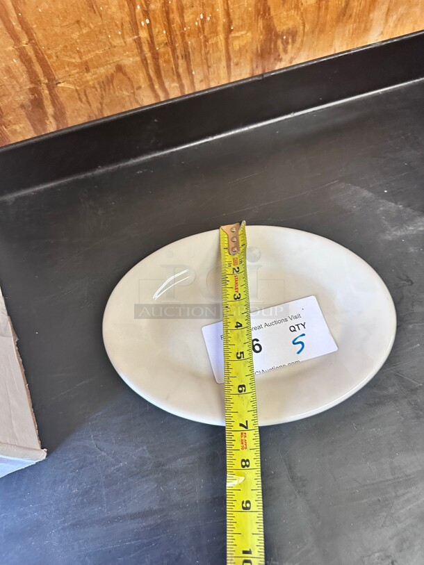 New! Tuxton ALA-120 10x7 inch Oval Alaska Plate - Ceramic, Porcelain White NSF  - Image 5 of 5