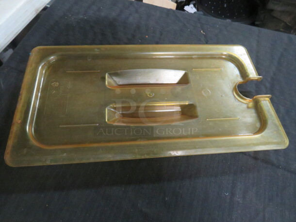One 1/3 Size Amber Food Storage LID ONLY. 