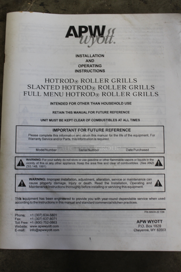 BRAND NEW SCRATCH AND DENT! APW Wyott HR-50 Stainless Steel Commercial Countertop Hot Dog Roller. 120 Volts, 1 Phase. Tested and Working! - Image 2 of 8