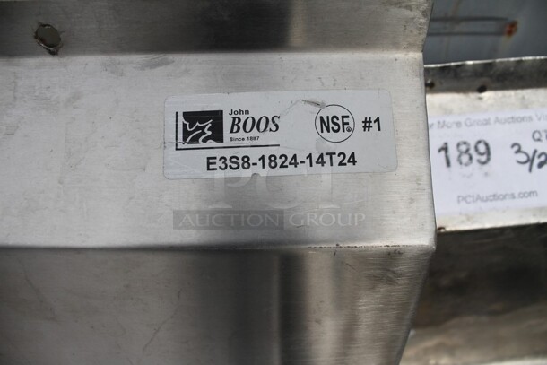 John Boos Stainless Steel Commercial 3 Bay Sink w/ Dual Drain Boards. Bays 18x23.5x13 - Image 9 of 9