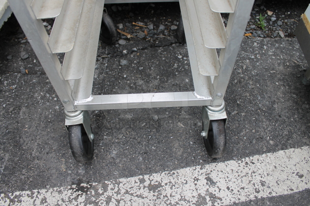 Channel Metal Commercial Pan Transport Rack on Commercial Casters.  - Image 3 of 5