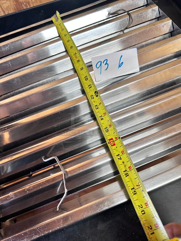 Winco HFS-2020 Hood Baffle Filter - 20 inch  x 20 inch , Stainless Steel NSF - Image 4 of 6