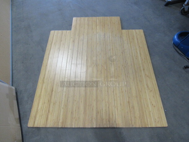 One 43.5X52 Bamboo Chair Floor Mat. 