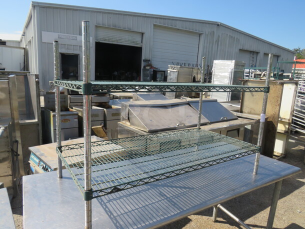 One Metro Shelf With 2 Shelves. 48X24X32 - Image 1 of 1