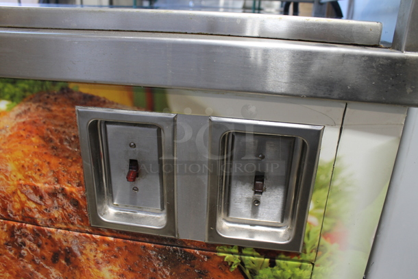 Stainless Steel Commercial Portable Warming Buffet Station w/ Sneeze Guard on Commercial Casters. Cannot Test Due To Plug Style - Image 3 of 9