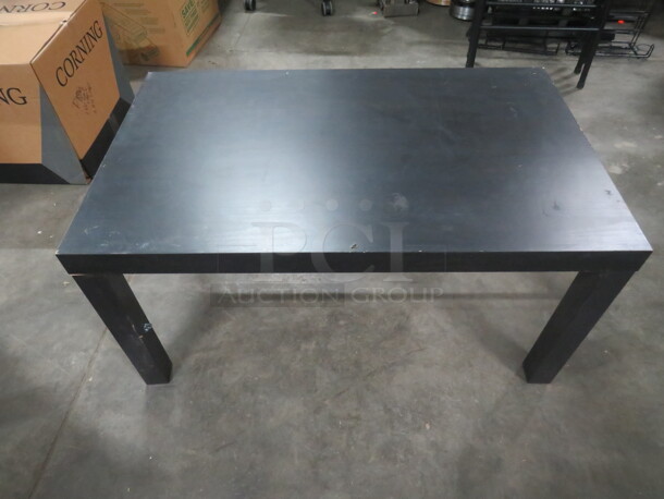 Black Ikea Table. 35.5X21.5X18 - Image 1 of 1