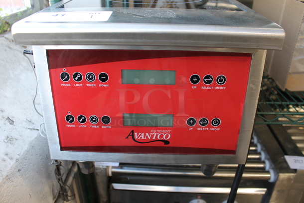 Avantco IC-580 Stainless Steel Commercial Countertop Electric Powered 2 Burner Induction Range. 208-240 Volts, 1 Phase.  - Image 3 of 5