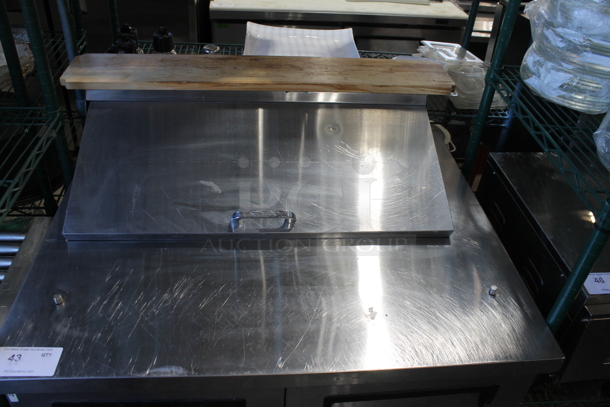 2018 True TSSU-36-08 Stainless Steel Commercial Sandwich Salad Prep Table Bain Marie Mega Top on Commercial Casters. 115 Volts, 1 Phase. Tested and Working! - Image 2 of 7