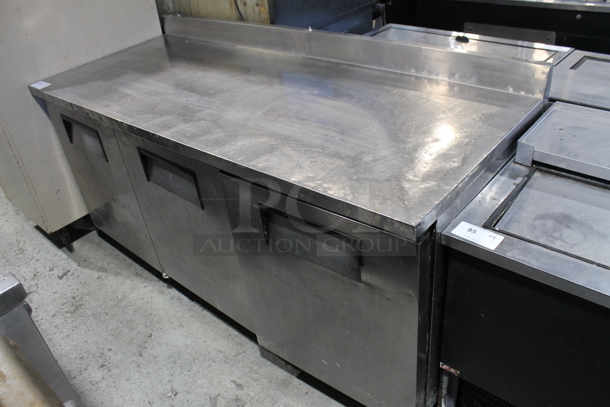 True TWT-72 Stainless Steel Commercial 3 Door Work Top Cooler. 115 Volts, 1 Phase. Tested and Powers On But Does Not Get Cold - Image 1 of 7