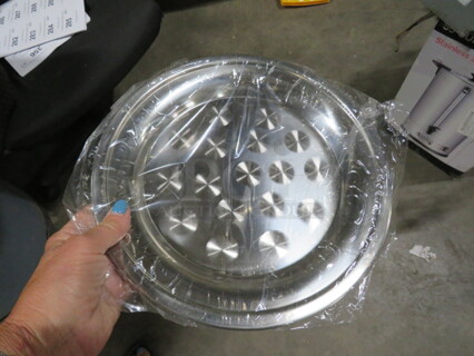 NEW Tablecraft 12 Inch Round Stainless Steel Cater Trays. #CTX12R. 12XBID
