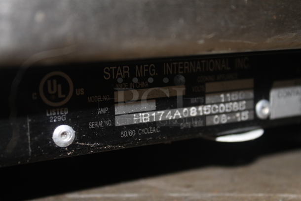 Star 174CBA Stainless Steel Commercial Countertop Conveyor Hot Dog Toaster Oven. 120 Volts, 1 Phase. Tested and Working! - Image 8 of 9