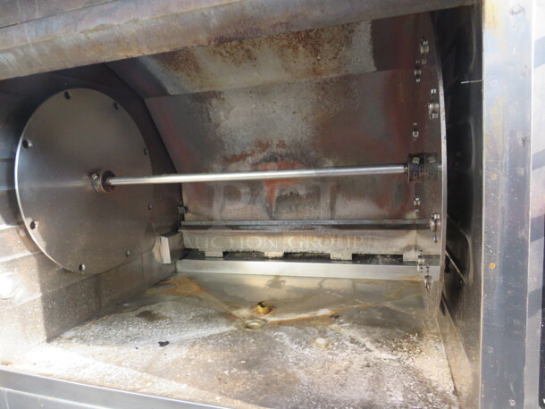 One Stainless Steel Hardt Blaze Natural Gas Rotisserie On Stand With Casters. 50X45X73 - Image 2 of 2
