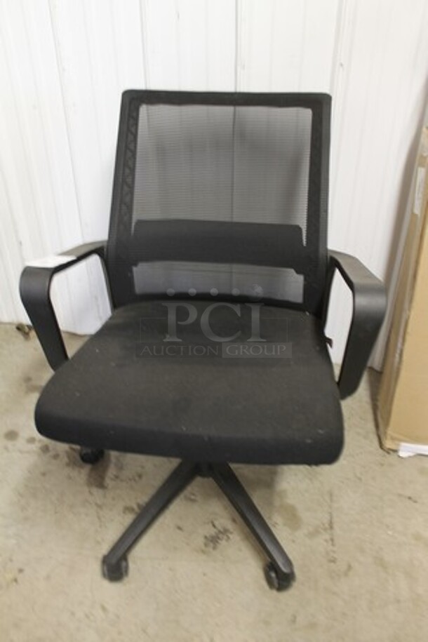 Black Office Chair on Casters. 