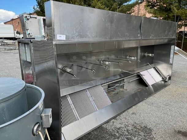 12' CaptiveAire Model 5424 ND-2 Stainless Steel Commercial Grease Hood w/ Make Up Air Vent. 144x70x24 - Image 4 of 5