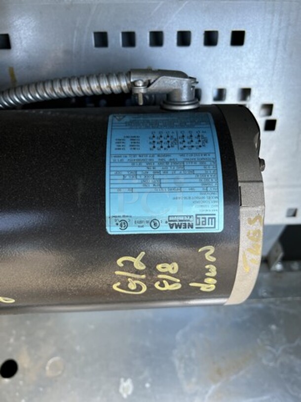 K-Tech Model K-A2-G12 Metal Commercial Power Ventilator Supply Air Fan. 208 Volts, 3 Phase. 40x40x39, 52x27x30 - Image 7 of 10