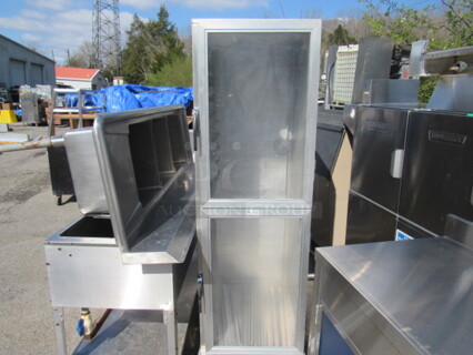 One Lockwood 1 Door Holding Cabinet On Casters. Model# CA72-RR18-R. 22X30X72