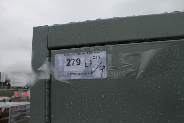 BRAND NEW SCRATCH AND DENT! Hallowell  Gray Metal 2 Door Cabinet. - Image 6 of 8