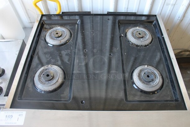 Viking Stainless Steel Gas Powered 4 Burner Range w/ Oven.  - Image 3 of 5