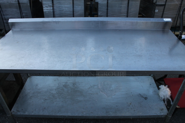 Stainless Steel Table w/ Back Splash and Under Shelf. - Image 3 of 3