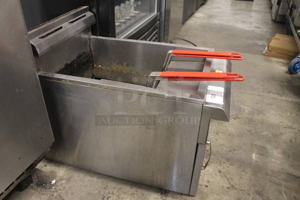 CPG Cooking Performance Group Stainless Steel Commercial Countertop Natural Gas Powered Deep Fat Fryer w/ 4 Basket Pushers. - Image 2 of 5