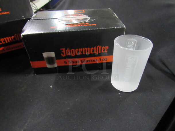 NEW 1oz Jagermeister Shot Glass. 6XBID