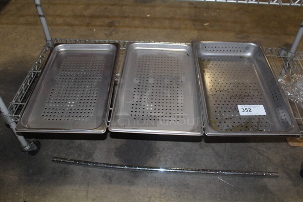 3 Vollrath Full Size X 2.5" Perforated Insert/Pans. 3X Your Bid!  - Image 1 of 4