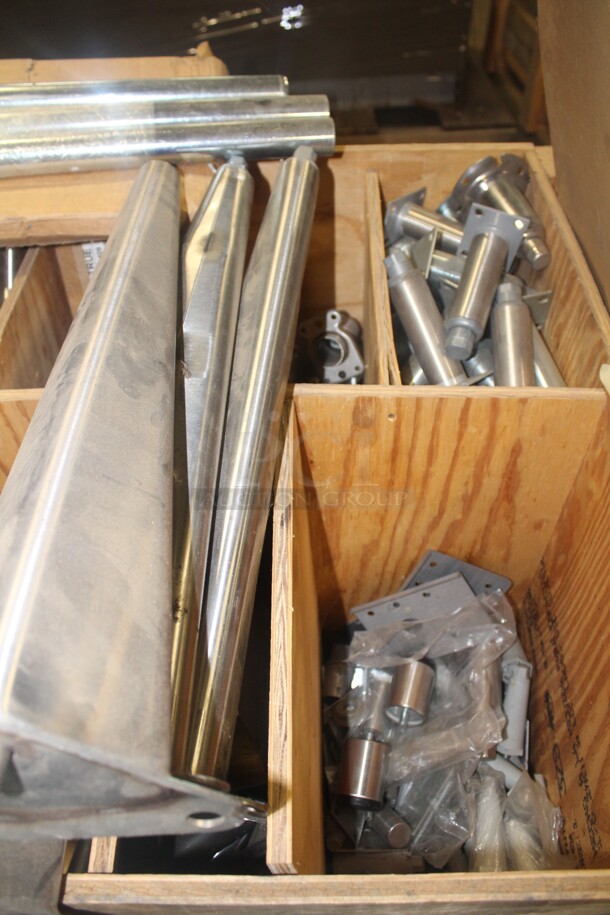 ALL ONE MONEY! Wooden Bin Full Of Various Equipment Legs  - Image 6 of 7