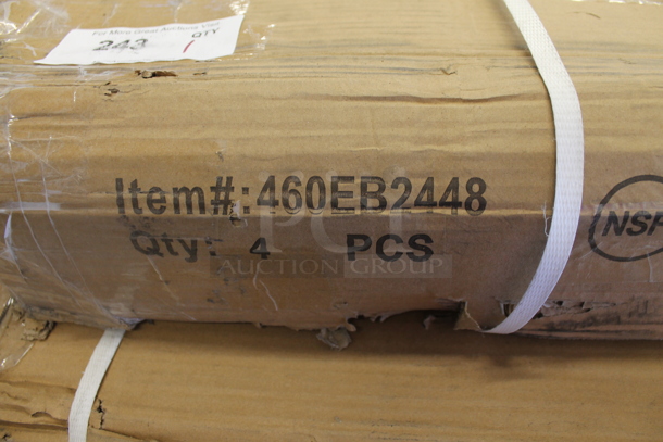 BRAND NEW SCRATCH AND DENT! Box of 4 Regency 460EB2448 24" x 48" NSF Black Epoxy Wire Shelf - Image 2 of 3