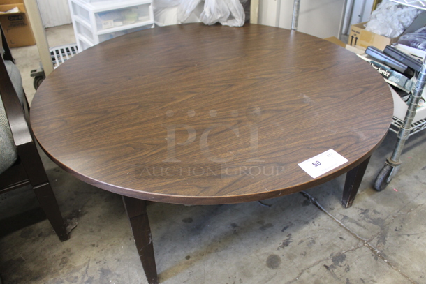 Wooden Round Coffee Table. - Image 2 of 4