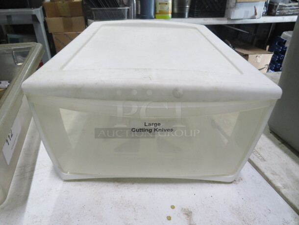 One 1 Drawer Poly Container. - Image 1 of 1