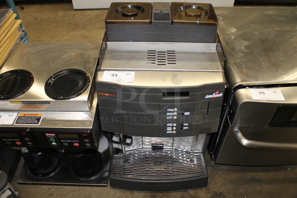 Schaerer Ambiente Metal Commercial Countertop Automatic Espresso Machine w/ Steam Wand. 210 Volts.
