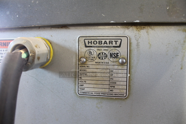 Hobart P660 Metal Commercial Floor Style 60 Quart Planetary Dough Mixer w/ Stainless Steel Mixing Bowl, Bowl Guard and 2 Dough Hook Attachments. 208-240 Volts, 3 Phase. - Image 6 of 8