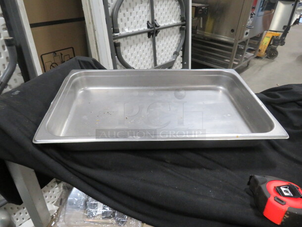 One Full Size 2.5 Inch Deep Hotel Pan.