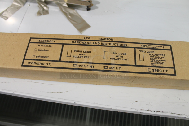 BRAND NEW IN BOX! 2 Metal Legs. 3x3x34 - Image 2 of 3