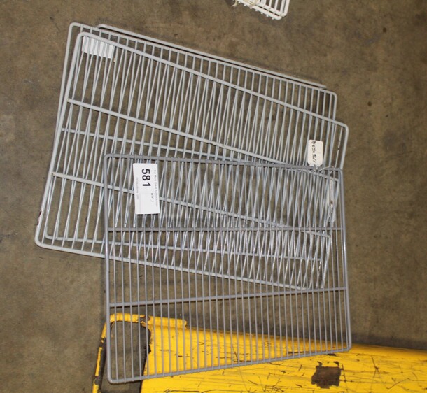 NEW! 3 Coated Refrigerator/Freezer Racks.  (1) is 17.5x23.5 And (2) Are 27.5x16.5  3X Your Bid!