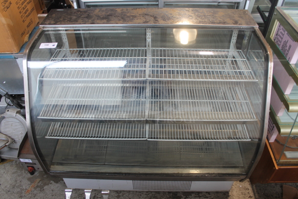 CustomCool CGB57SC Metal Commercial Floor Style Deli Display Case Merchandiser. 115 Volts, 1 Phase. Tested and Powers On But Does Not Get Cold - Image 1 of 5