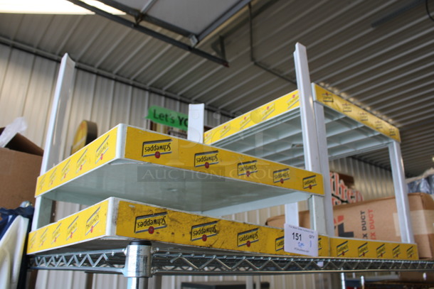 White Poly 2 Tier Racks. 18.5x18.5x16.5, 18.5x18.5x20 - Image 2 of 2