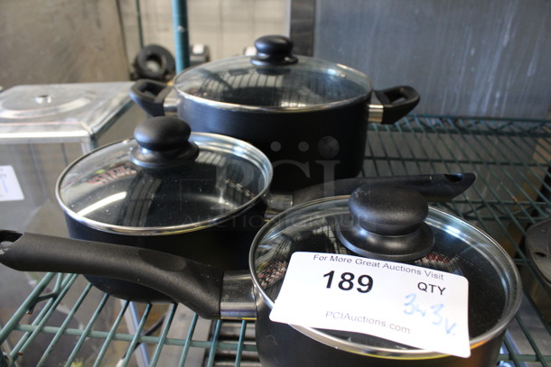 3 Metal Pots; 2 Sauce Pots and 1 Stock Pot w/ 3 Lids. Includes 13.5x6.5x5. 3 Times Your Bid! - Image 2 of 4