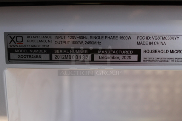 2020 XO XOOTR24BS Metal Countertop Over the Range Microwave Oven. 120 Volts, 1 Phase.  - Image 5 of 5