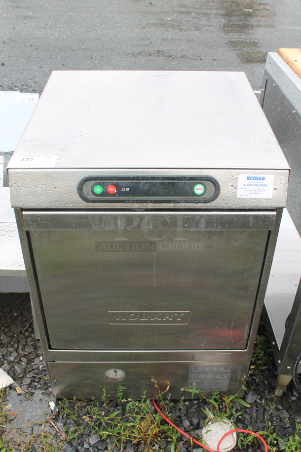 Hobart LX30H Stainless Steel Commercial Undercounter Dishwasher. 120/208 Volts, 1 Phase.  - Image 1 of 6