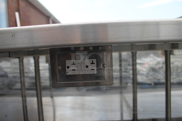 BRAND NEW! Stainless Steel Commercial Table w/ Sink Bay, Faucet, Handles and Under Shelf. Bay 19.5x20 - Image 10 of 11