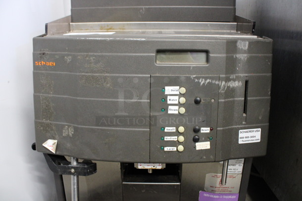 Schaerer Model Ambiente Stainless Steel Commercial Countertop Coffee Espresso Machine w/ Steam Wand. Missing Drip Tray Grate. 210 Volts. 17x21x24 - Image 5 of 6