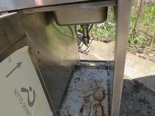 One Glas Tender Under Bar Ice Bin/Cocktail Unit With Bottle Well Storage, Stainless Steel Handsink, 1 Door Under Storage With Key. Model# CBA-3OL3-CP10. 46X30X37. $4428.25. - Image 2 of 3