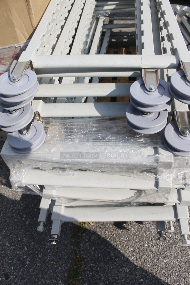 ALL ONE MONEY! PALLET LOT of BRAND NEW! Gray Poly Transport Rack Pieces, Pentair Water Filter Piece and Box - Image 6 of 9